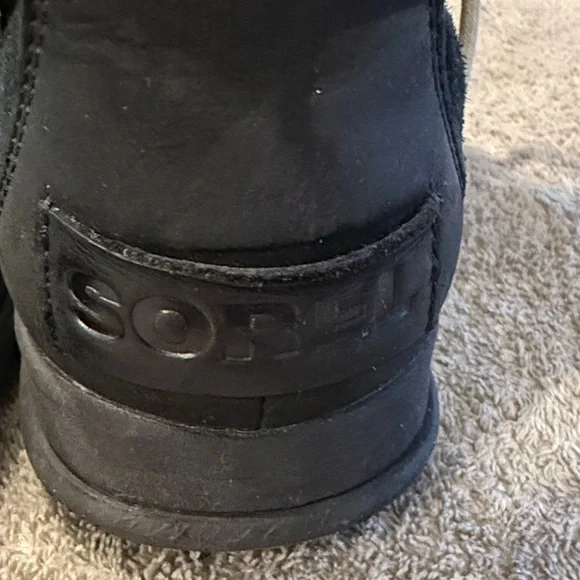 Sorel Black Fur-Lined Winter Boots 9.5 womens - Picture 2 of 5